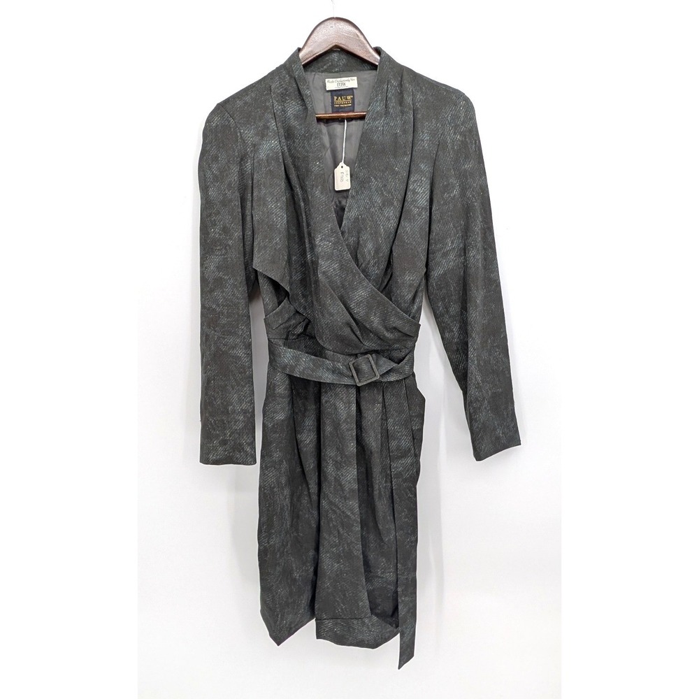 Pauw Amsterdam 100% Wool Belted Wrap Dress Made in Belgium Size 4